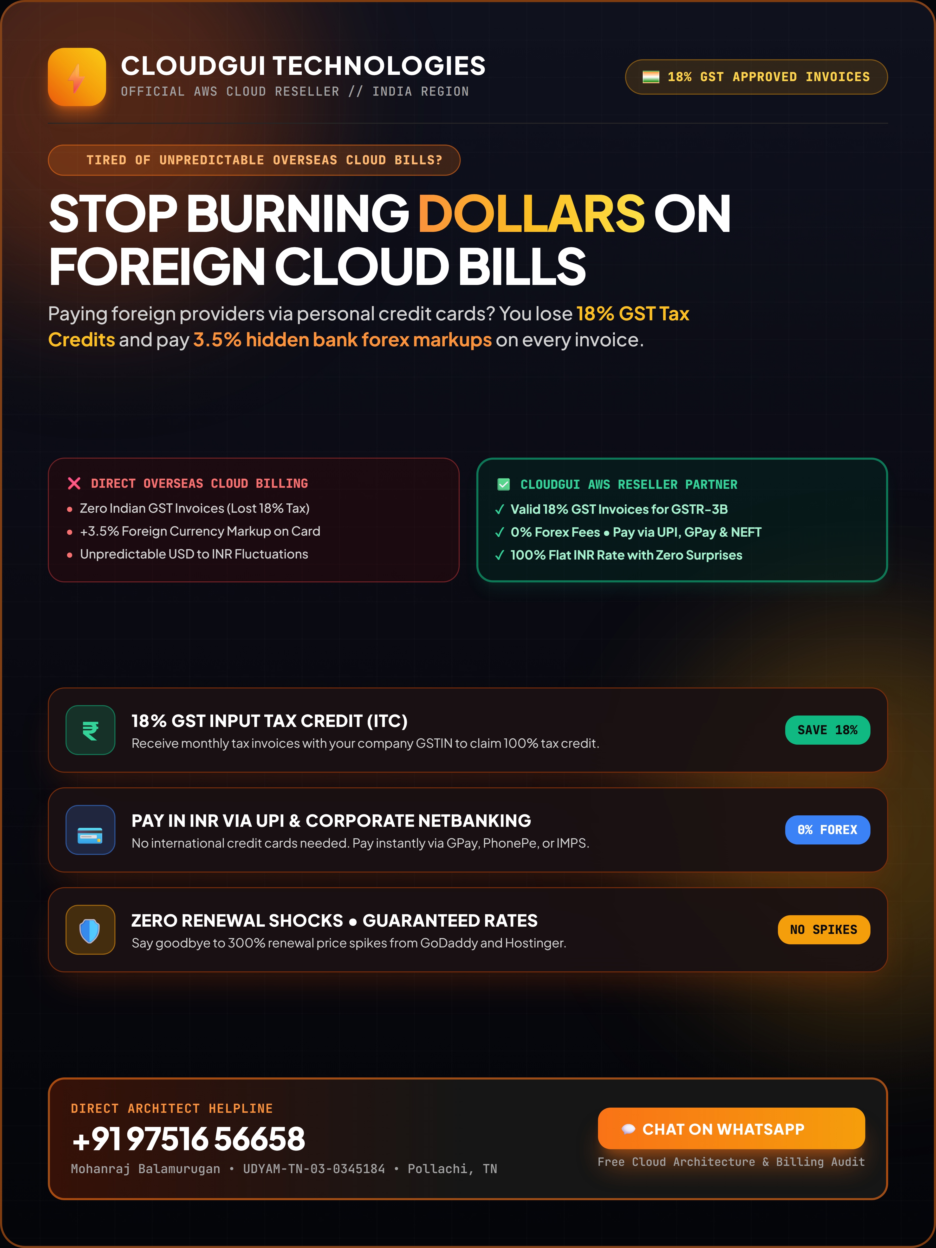 Stop Burning Dollars on Foreign Cloud Bills