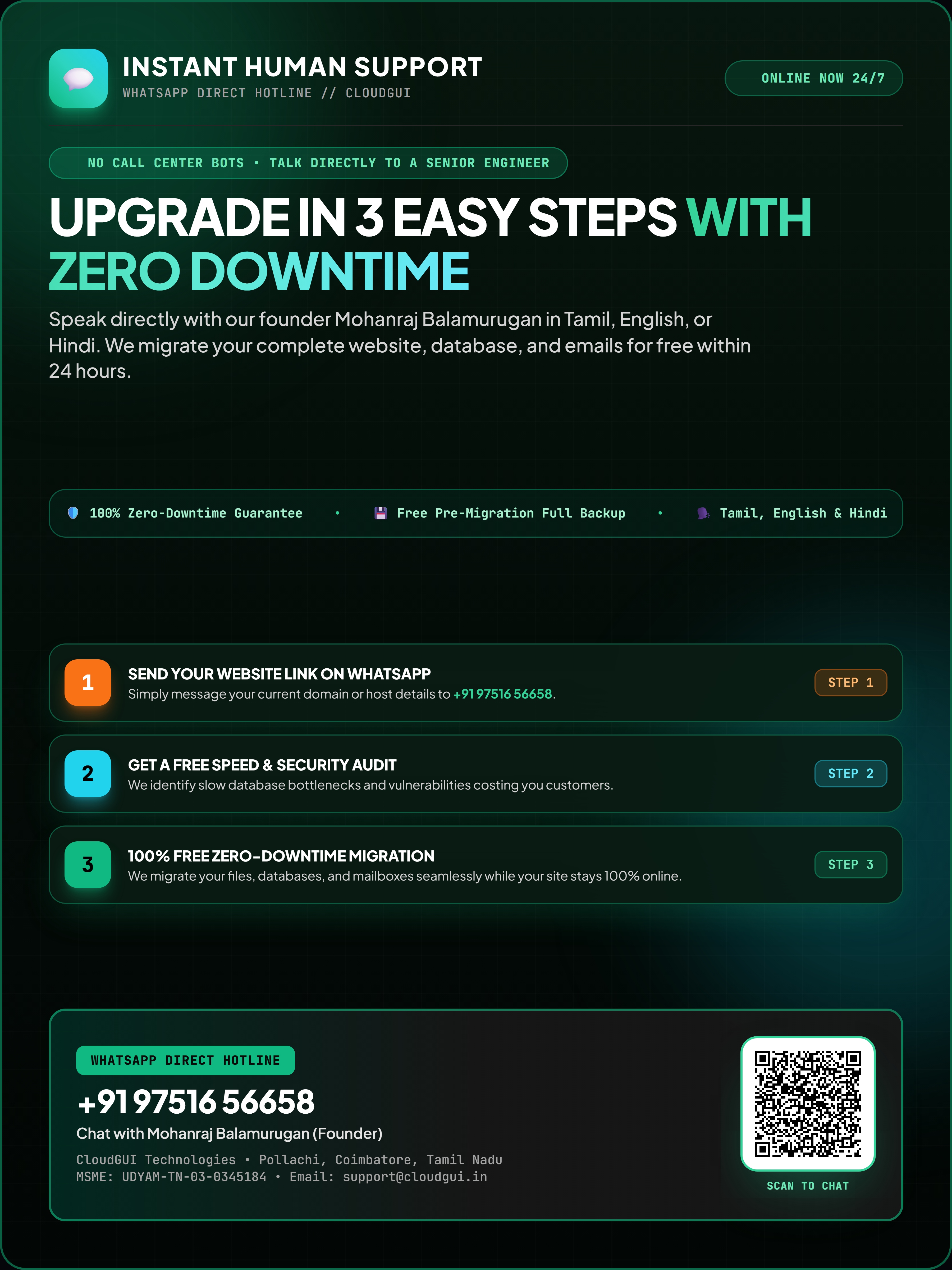 Upgrade in 3 Easy Steps with Zero Downtime